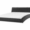 Leather EU Super King Size Waterbed Black LILLE
