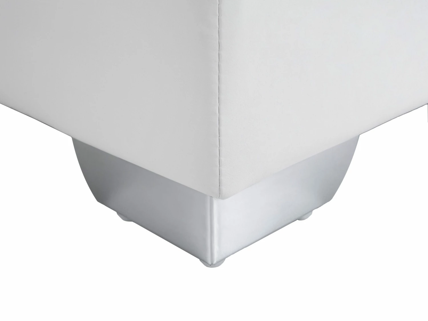 Faux Leather Divan Bed White PRESIDENT Various Sizes - Image 5