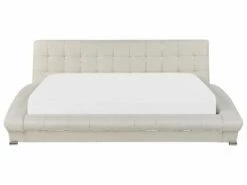 Leather EU Super King Size Bed White LILLE -Cheap Bed Linings Store undef src sa picid 36517 type whitesh image