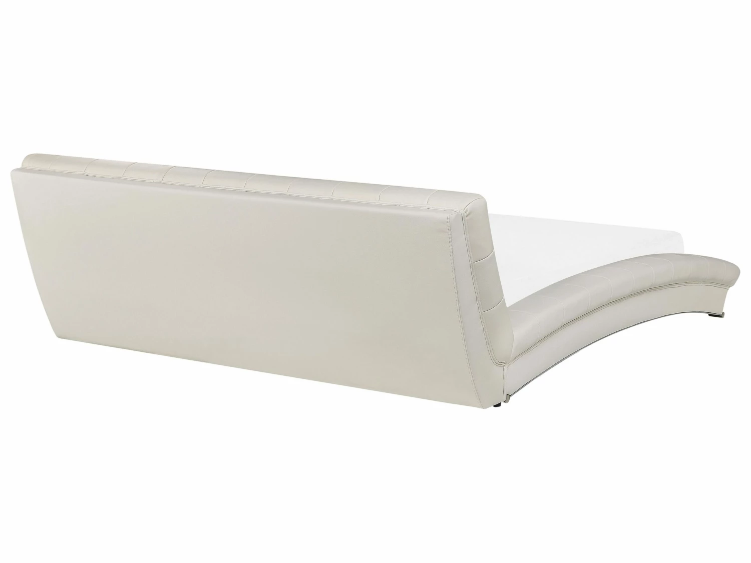 Leather EU Super King Size Waterbed White LILLE - Image 4