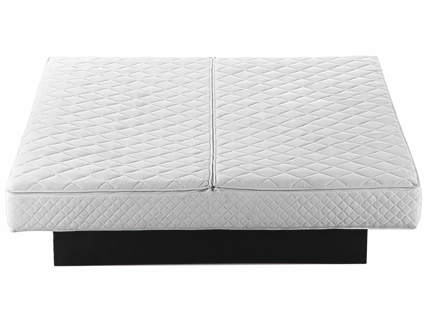 Leather EU Super King Size Waterbed White LILLE - Image 10