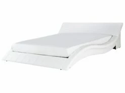 Leather EU Super King Size Bed White VICHY