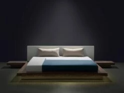 Bed With Bedside Tables Brown ZEN Various Sizes -Cheap Bed Linings Store undef src sa picid 661288 type color image