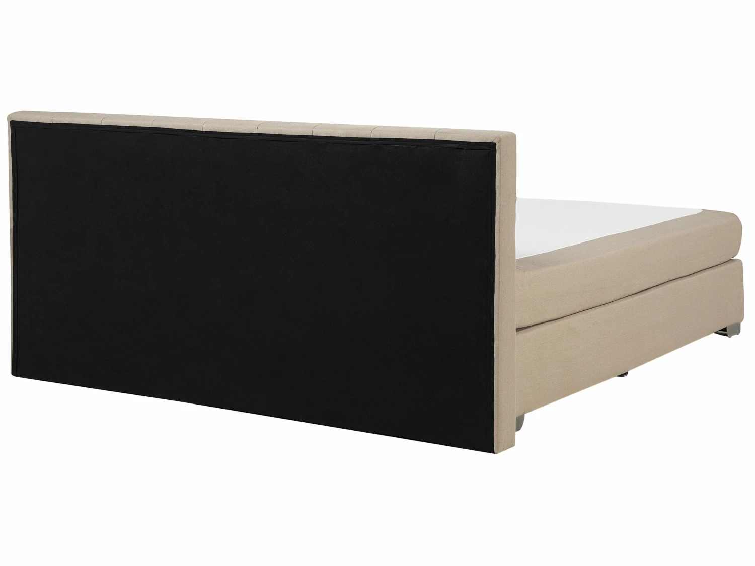 Fabric EU Super King Size Divan Bed Beige ADMIRAL 7 Fabric EU Super King Size Divan Bed Beige ADMIRAL - Image 7