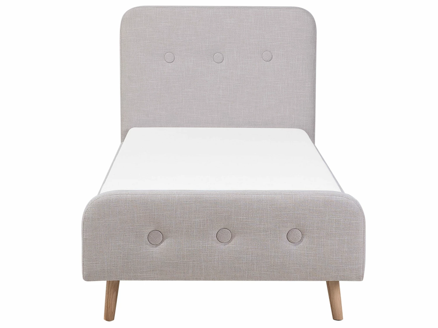 Fabric EU Single Size Bed Beige RENNES - Image 4