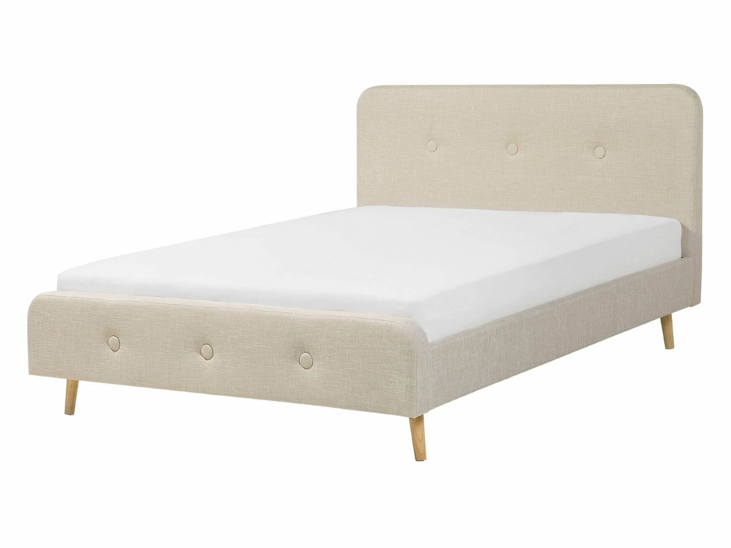 Fabric Bed Beige RENNES Various Sizes 1 Fabric Bed Beige RENNES Various Sizes