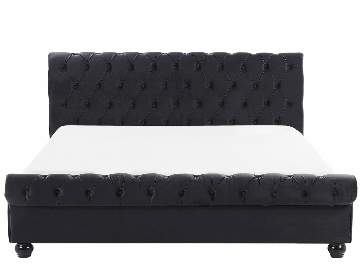 Velvet Bed Black AVALLON Various Sizes - Image 4