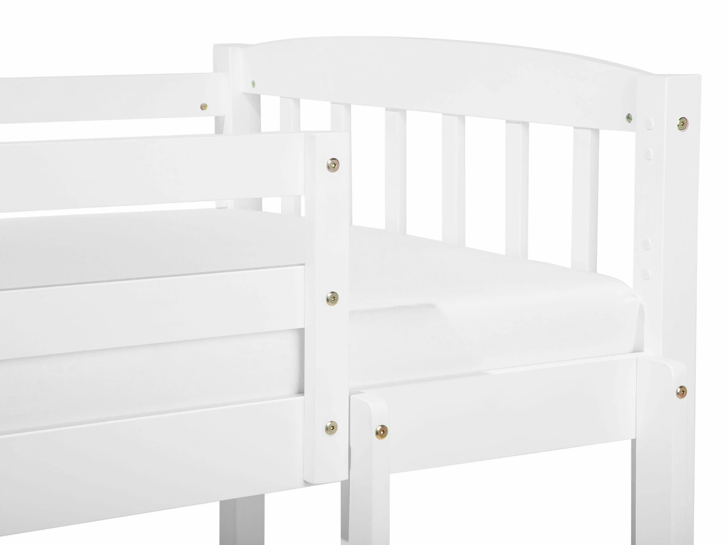 Wooden EU Single Size Bunk Bed White REVIN - Image 7