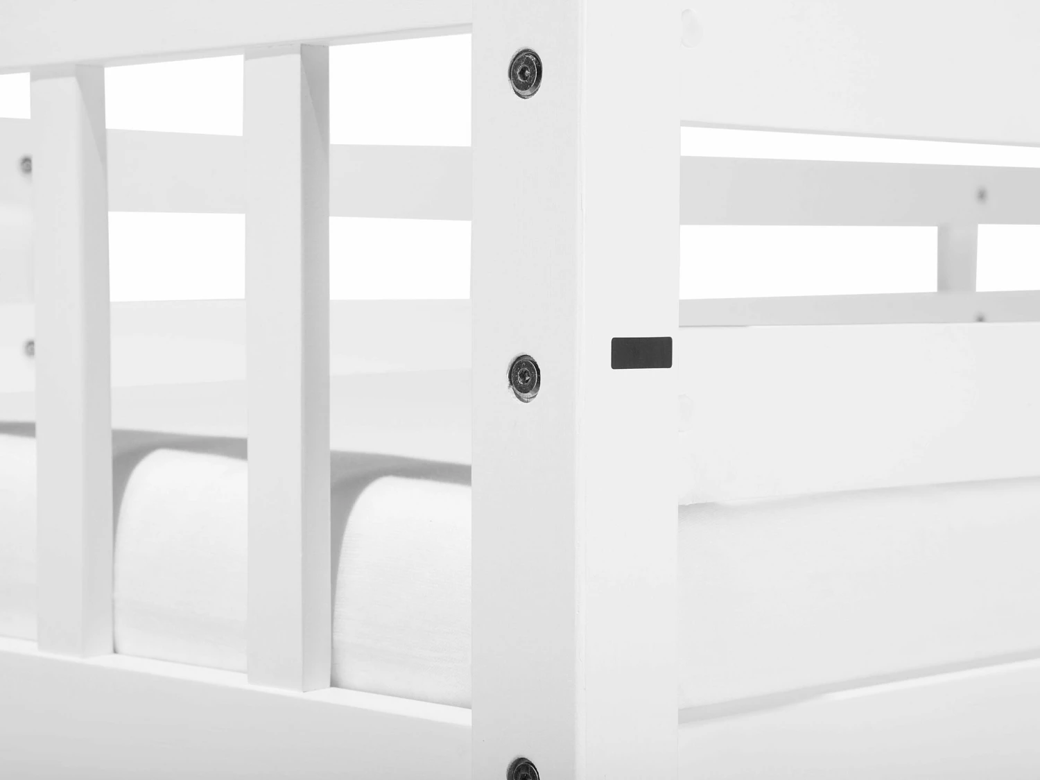 Wooden EU Single Size Bunk Bed White REVIN - Image 8