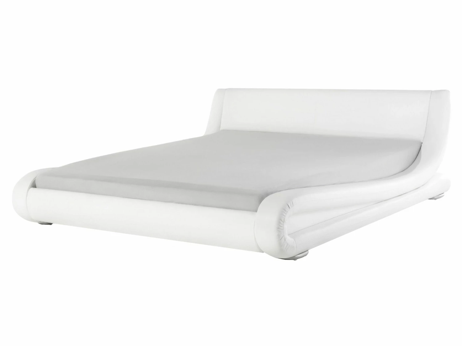 Leather Waterbed White AVIGNON Various Sizes