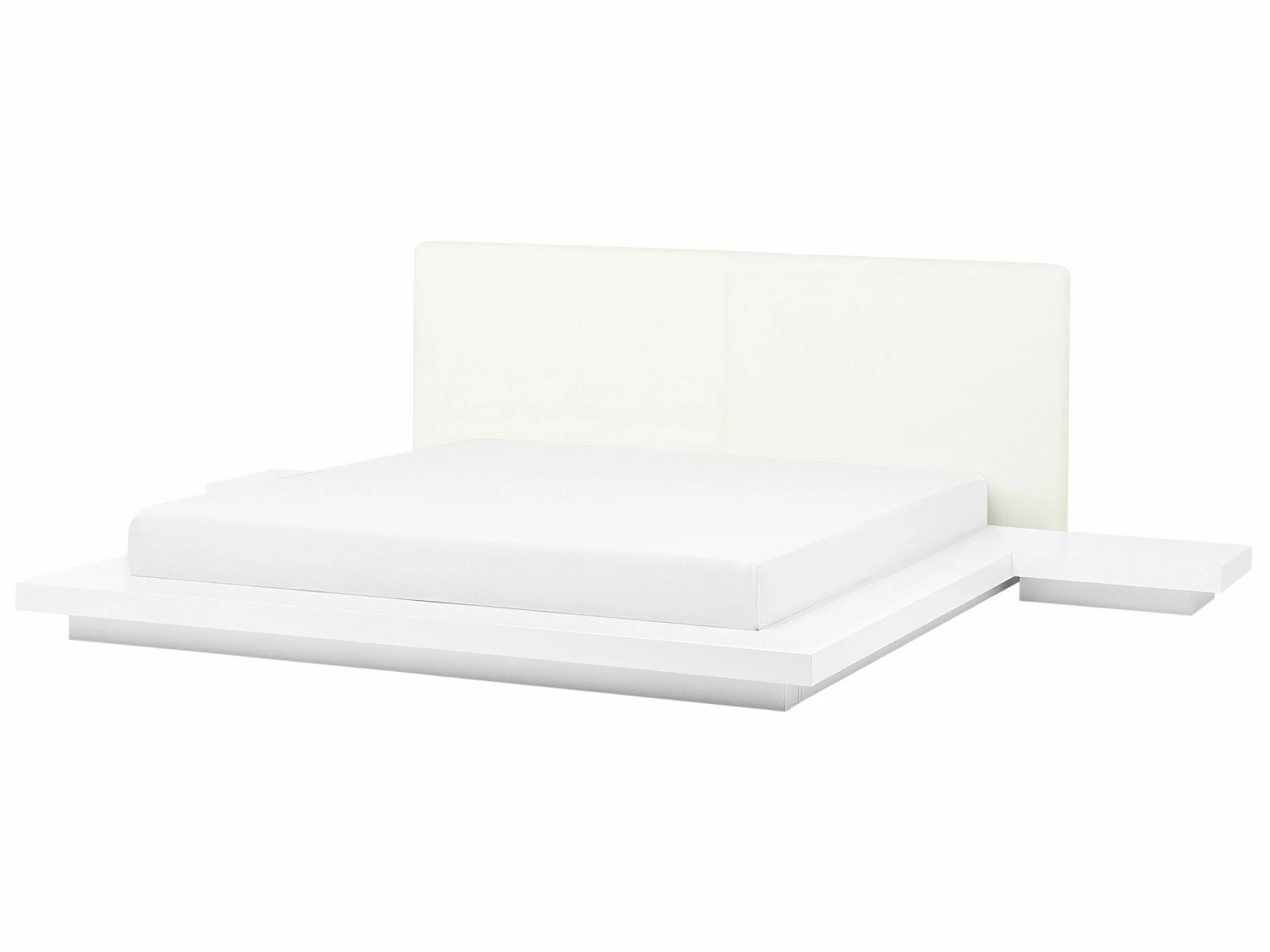 Waterbed With Bedside Tables White ZEN Various Sizes