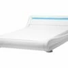 Faux Leather LED Waterbed White AVIGNON Various Sizes