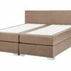 Faux Leather EU Super King Size Divan Bed Brown PRESIDENT