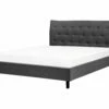 Fabric EU Bed Dark Grey SAVERNE Various Sizes