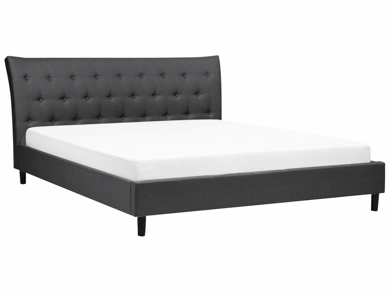 Fabric EU Bed Dark Grey SAVERNE Various Sizes - Image 4