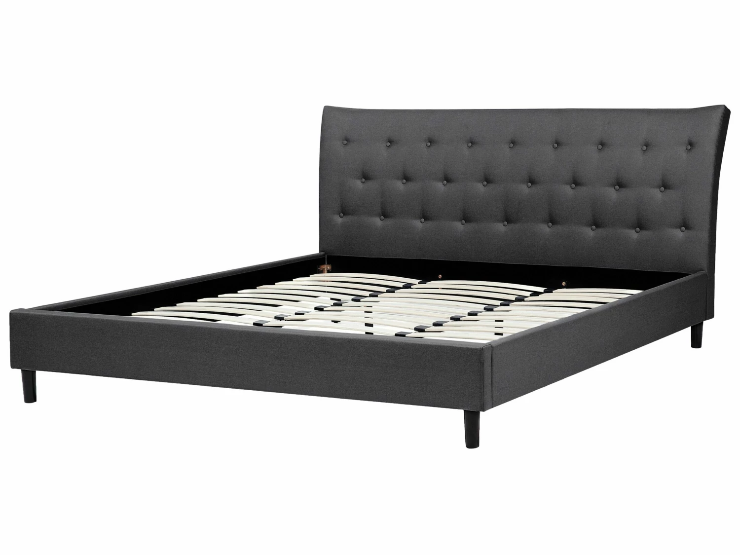 Fabric EU Bed Dark Grey SAVERNE Various Sizes - Image 8