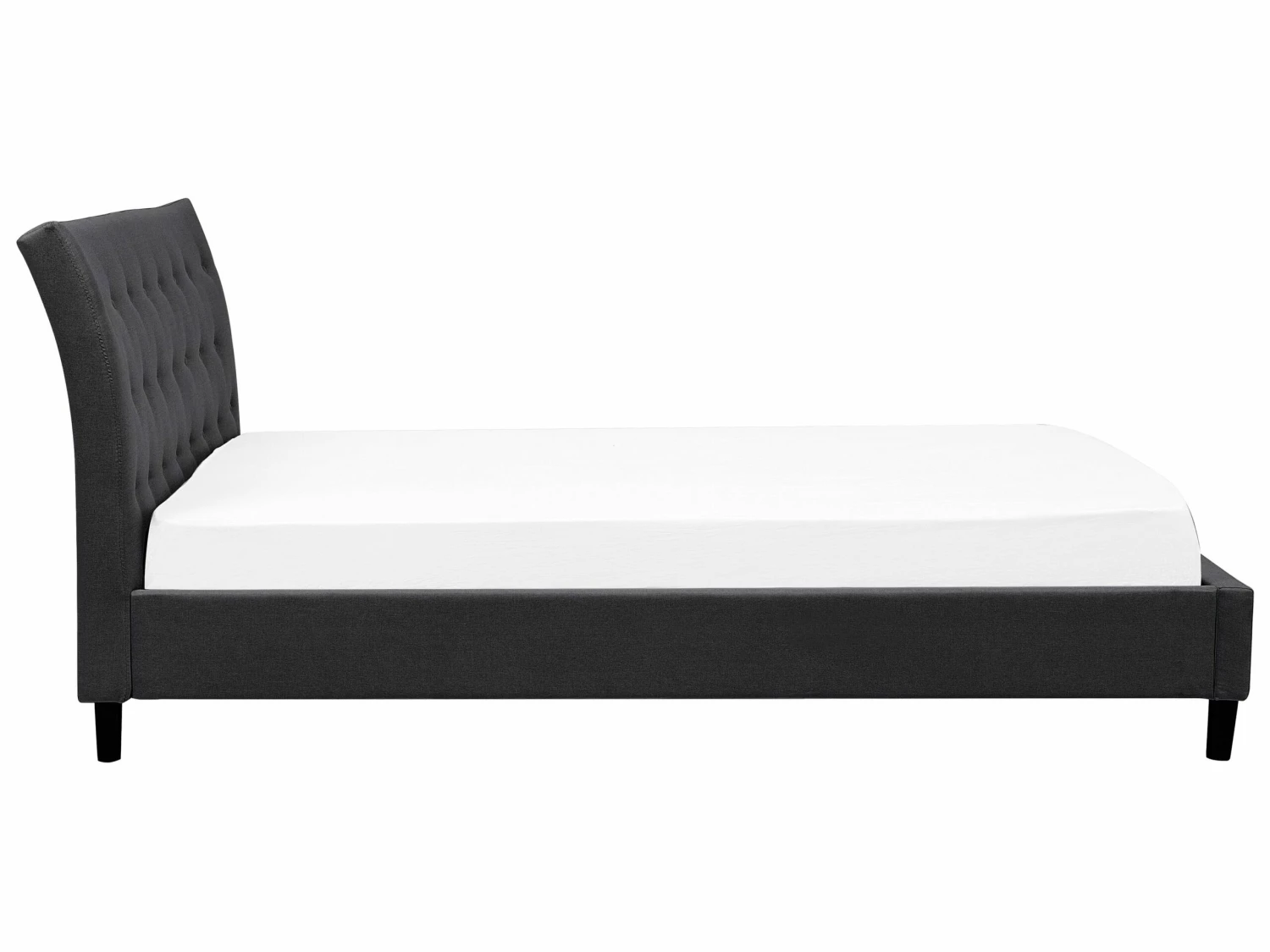 Fabric EU Bed Dark Grey SAVERNE Various Sizes - Image 5