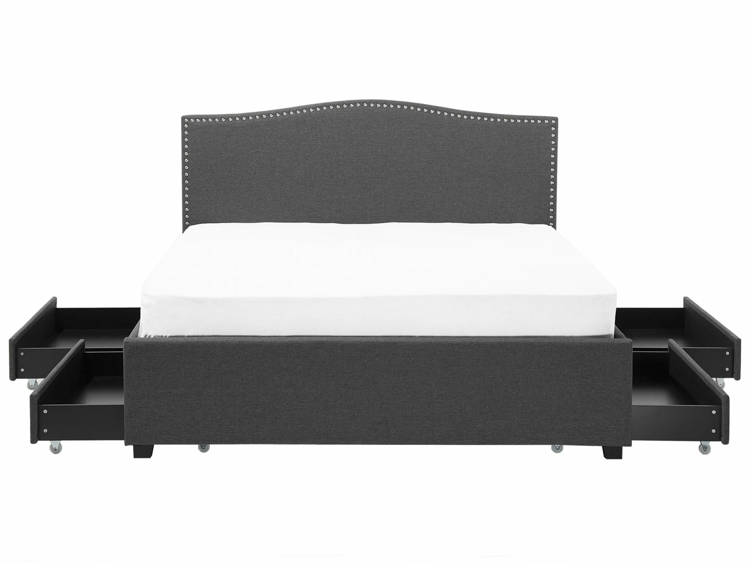 Fabric Bed White LED With Storage Grey MONTPELLIER Various Sizes 10 Fabric Bed White LED With Storage Grey MONTPELLIER Various Sizes - Image 10