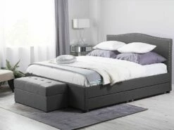 Fabric Bed White LED With Storage Grey MONTPELLIER Various Sizes 12 Fabric Bed White LED With Storage Grey MONTPELLIER Various Sizes -Cheap Bed Linings Store undef src sa picid 709628 type whitesh image