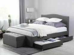Fabric Bed White LED With Storage Grey MONTPELLIER Various Sizes 13 Fabric Bed White LED With Storage Grey MONTPELLIER Various Sizes -Cheap Bed Linings Store undef src sa picid 709629 type whitesh image