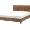 Faux Leather Bed Brown FITOU Various Sizes