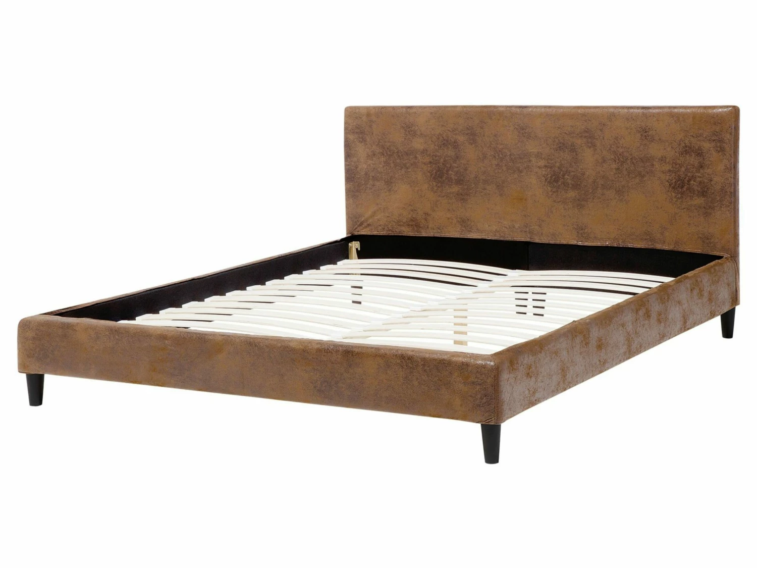 Faux Leather Bed Brown FITOU Various Sizes - Image 5