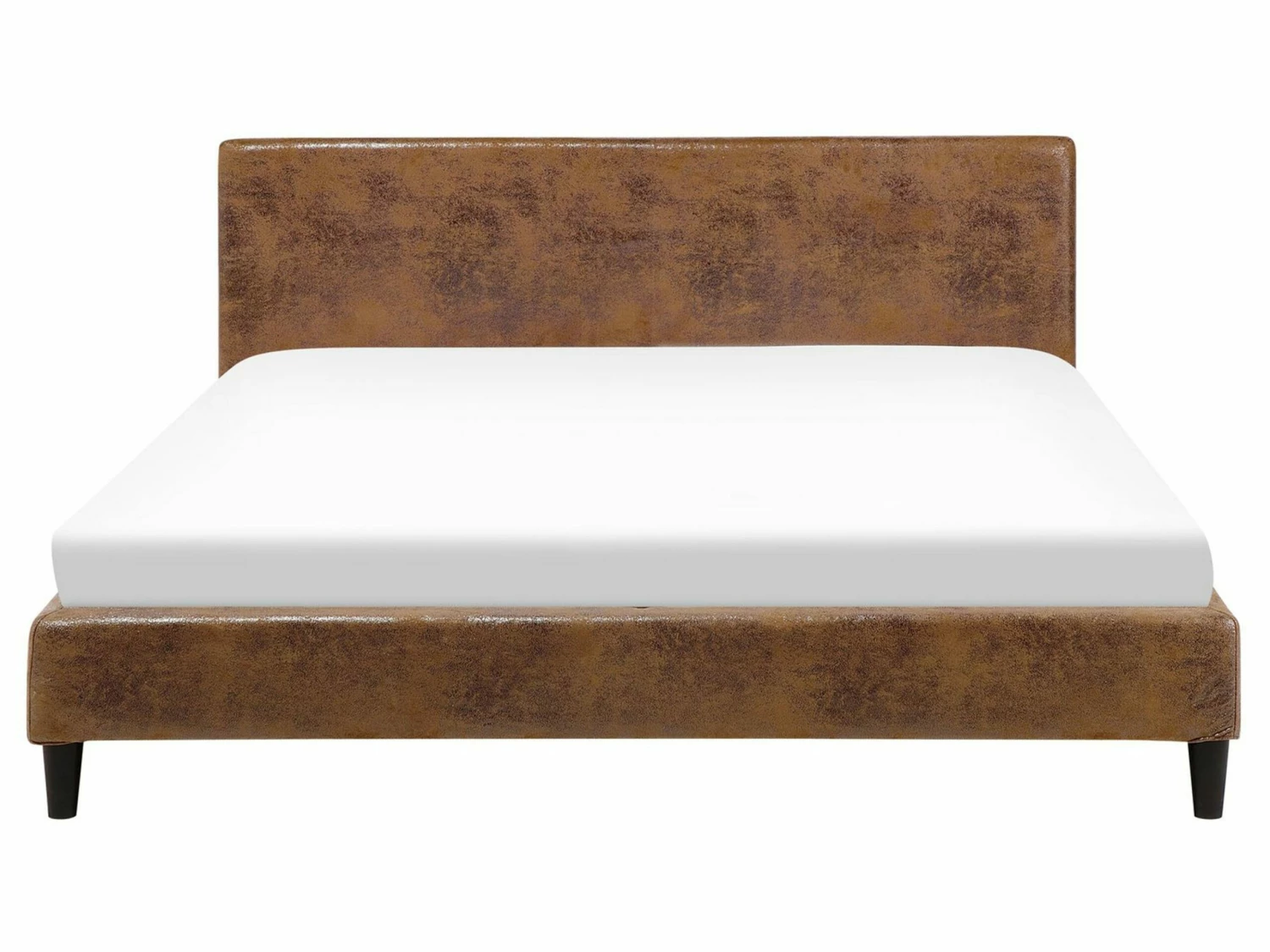 Faux Leather Bed Brown FITOU Various Sizes - Image 3