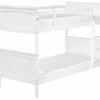 Wooden EU Single Size Bunk Bed White RADON