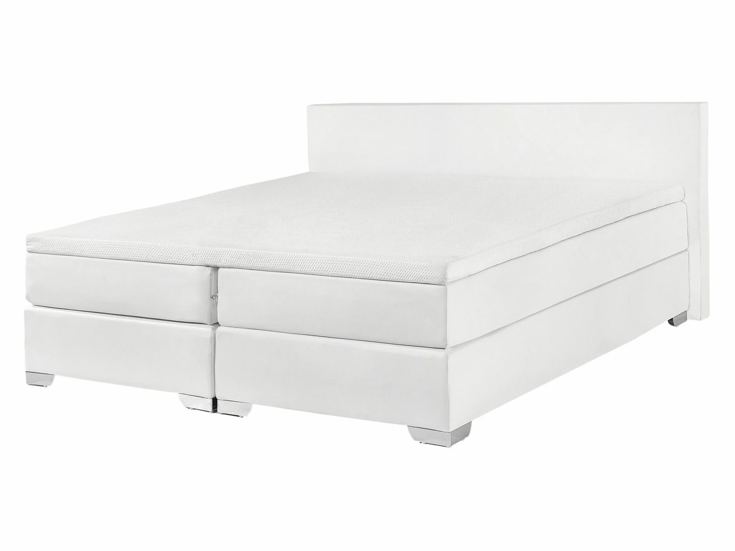 Faux Leather Divan Bed White PRESIDENT Various Sizes 1 Faux Leather Divan Bed White PRESIDENT Various Sizes