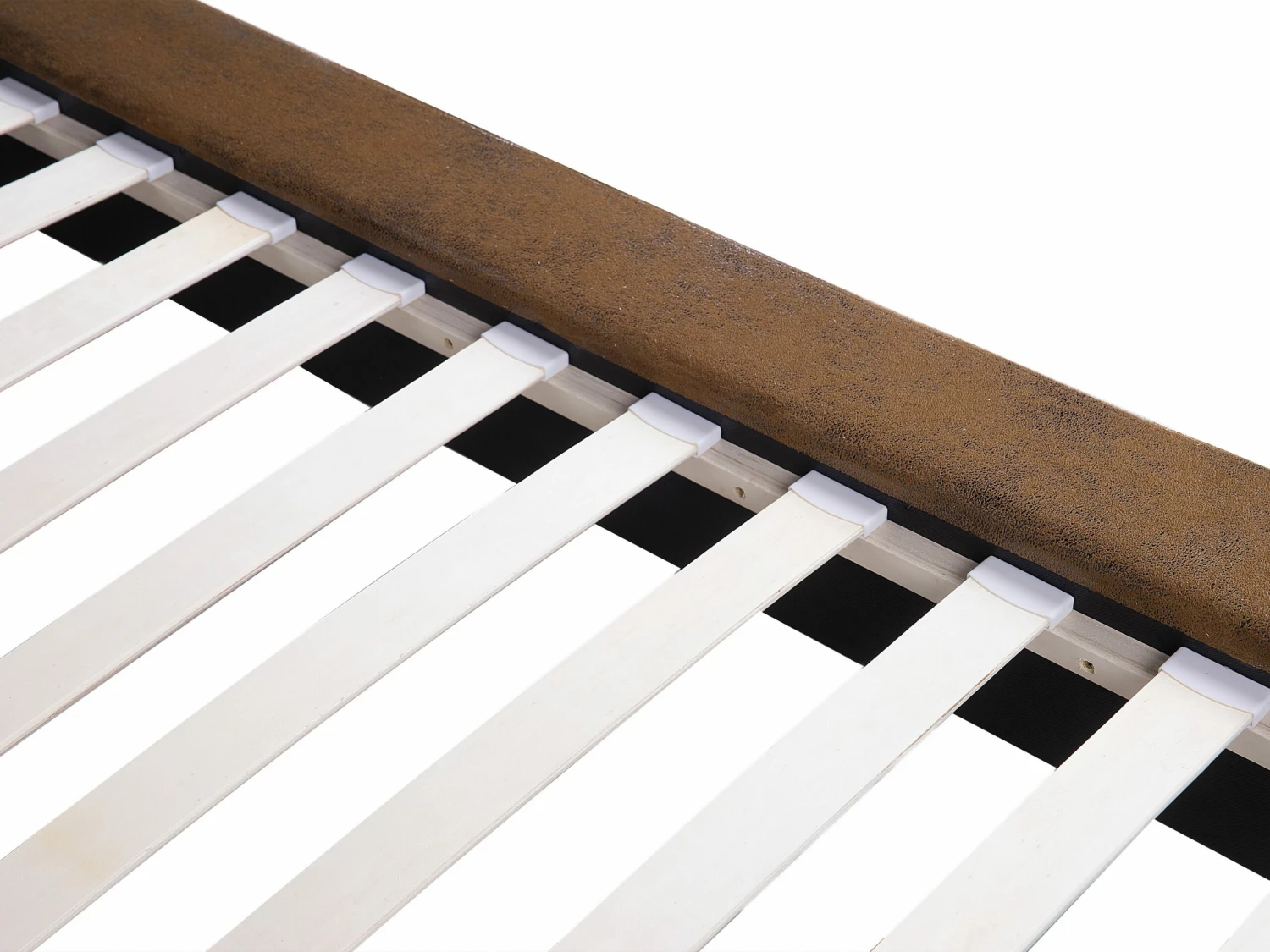 Faux Suede Bed Brown CAVAILLON Various Sizes - Image 6