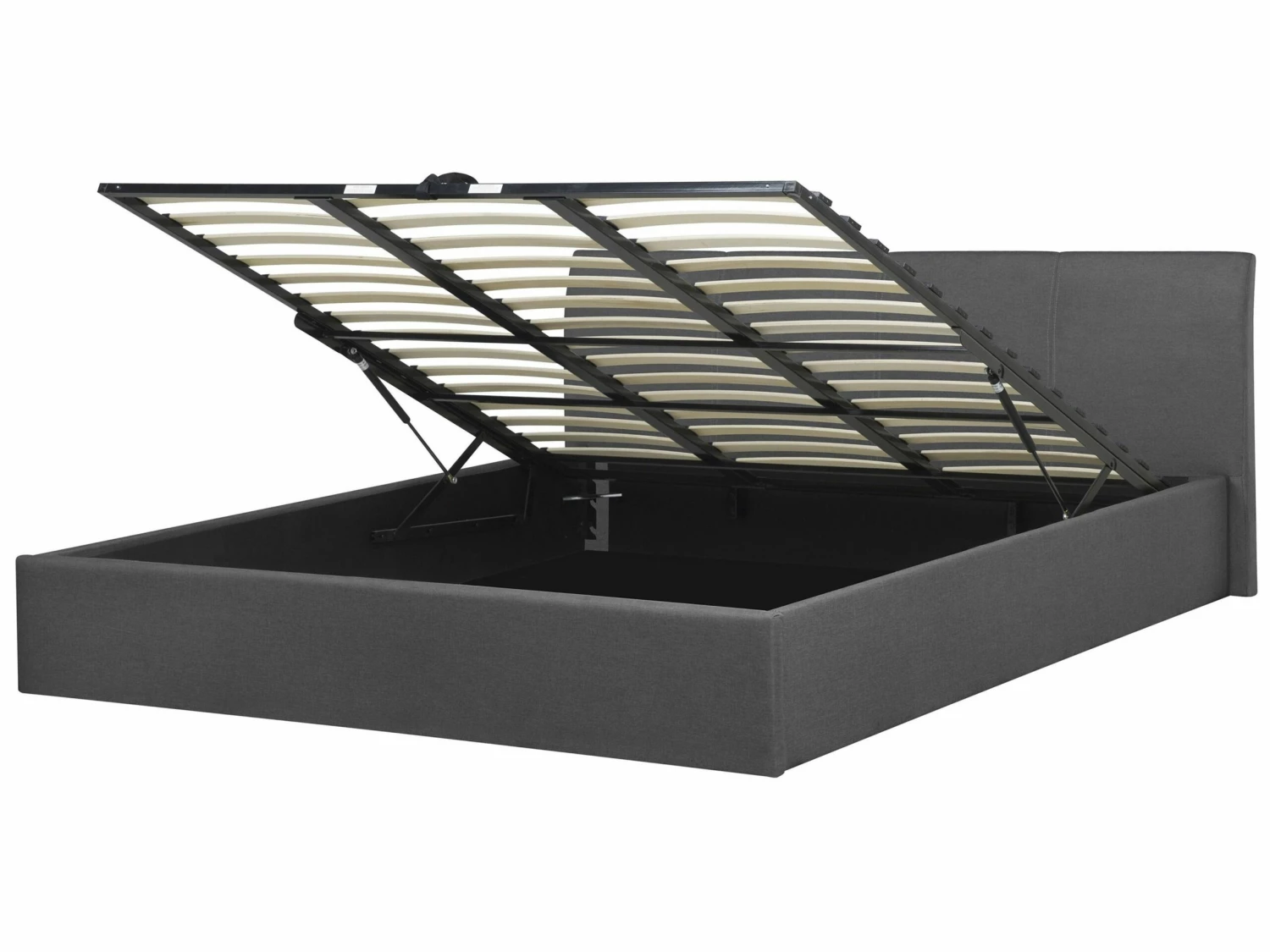 Fabric Ottoman Bed Grey ORBEY Various Sizes