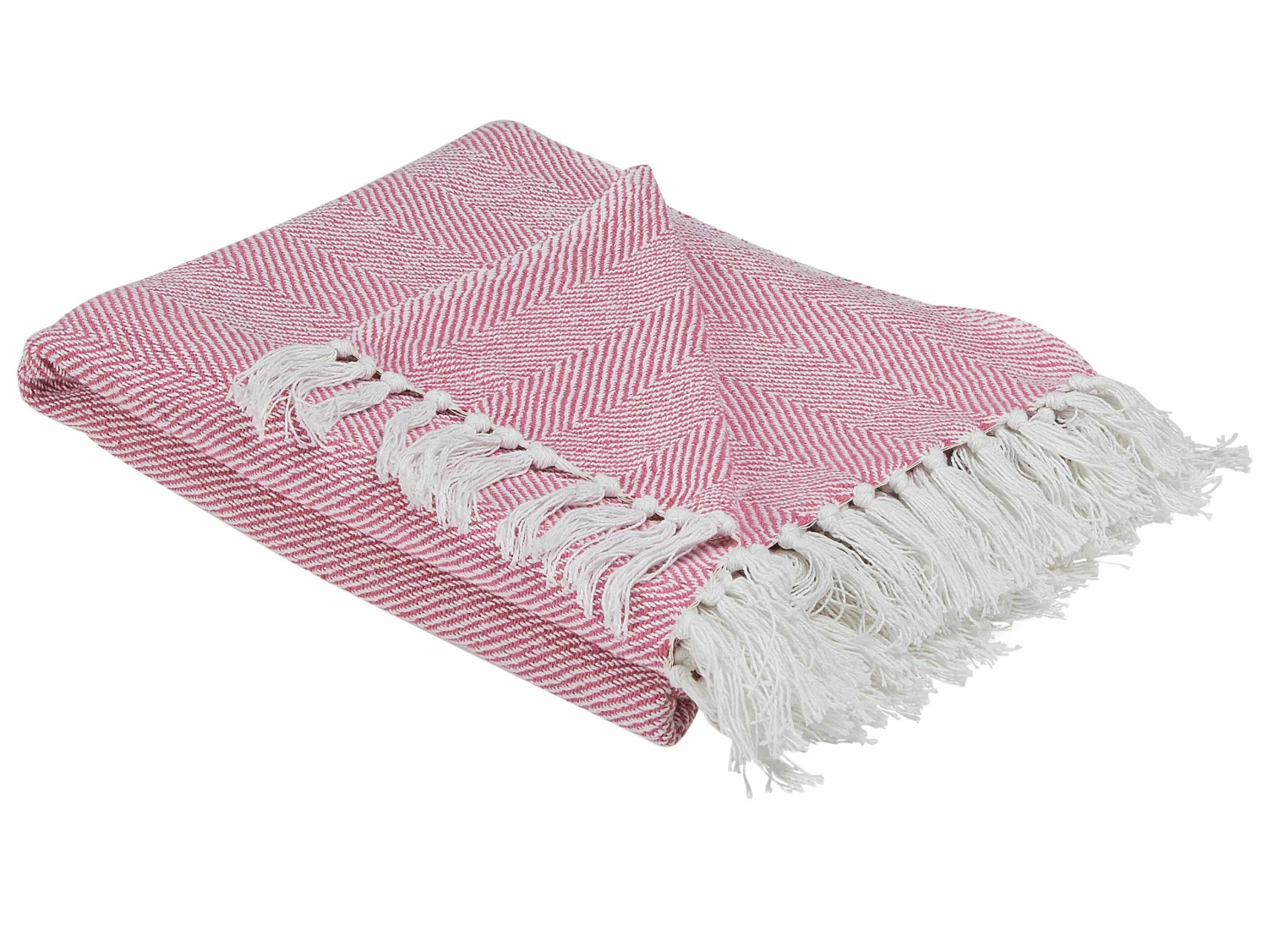 Cotton Blanket 130 X 160 Cm Pink TANGIER