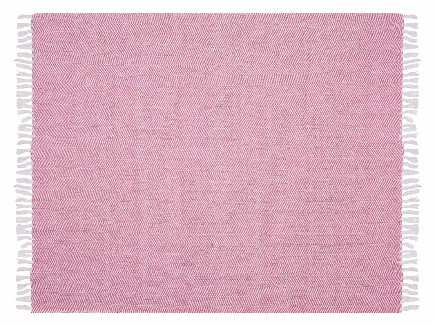 Cotton Blanket 130 X 160 Cm Pink TANGIER - Image 3