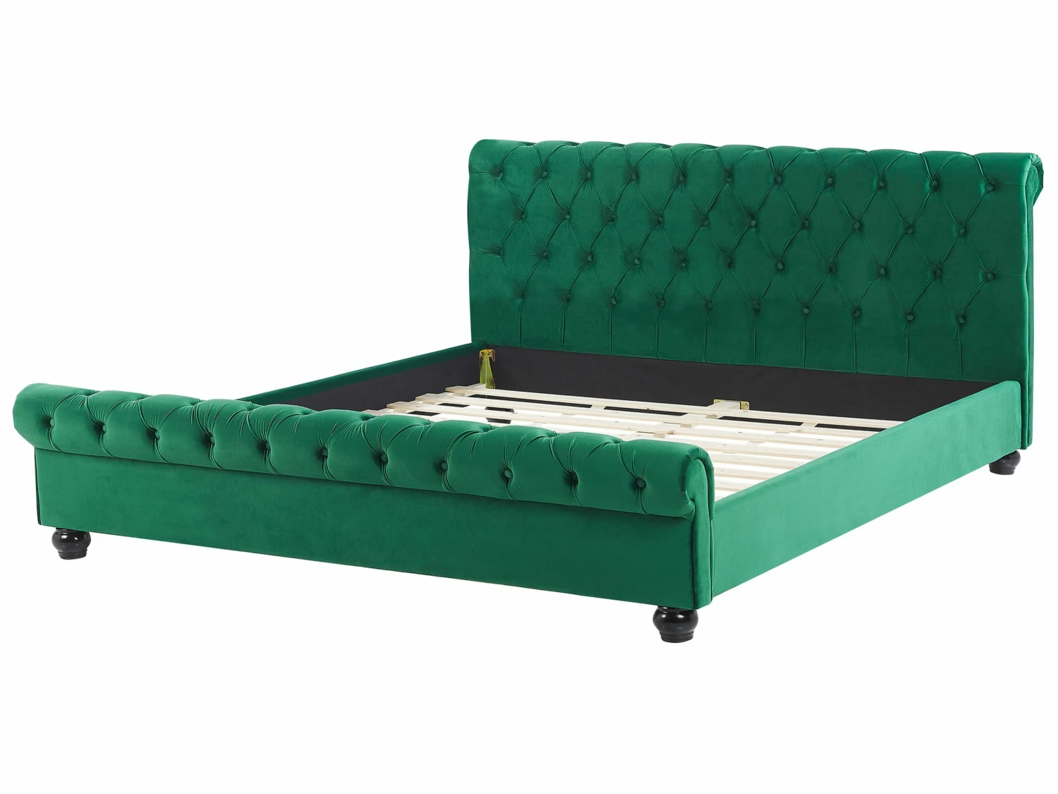 Velvet Bed Emerald Green AVALLON Various Sizes - Image 6