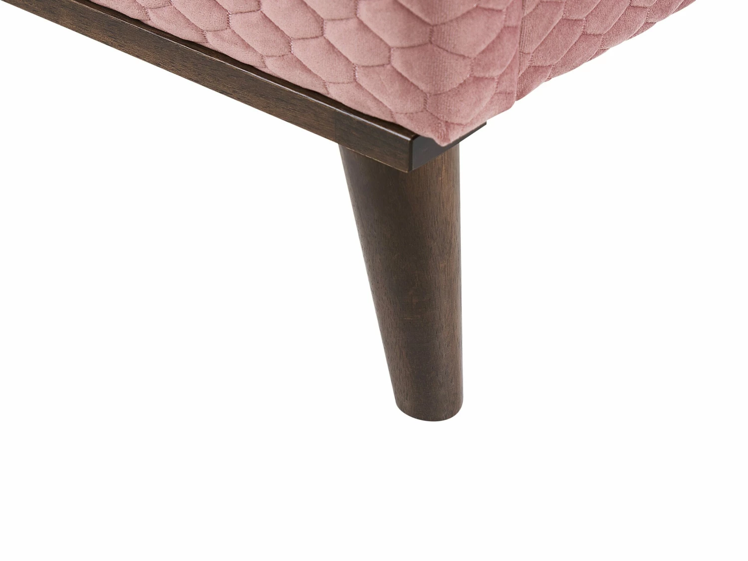 Velvet EU Single Size Bed Pink BAYONNE - Image 10