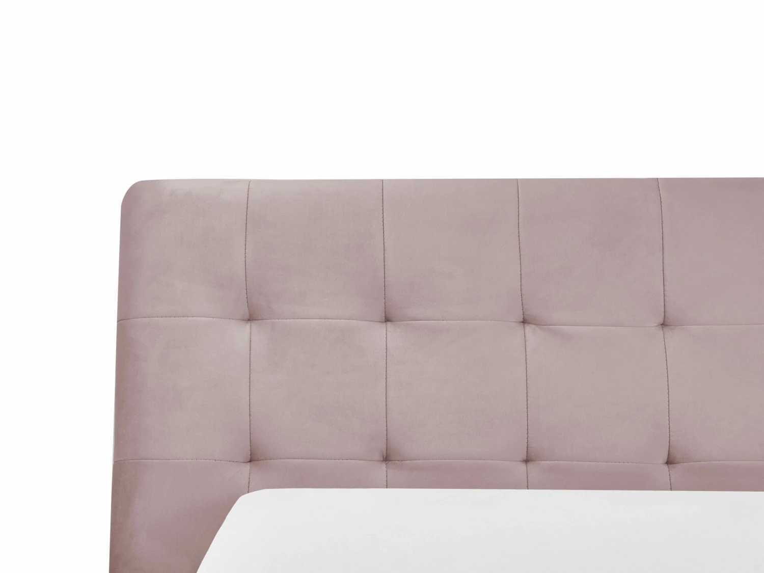 Velvet EU King Size Bed Pink LILLE - Image 5