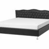 Faux Leather Bed Black METZ Various Sizes