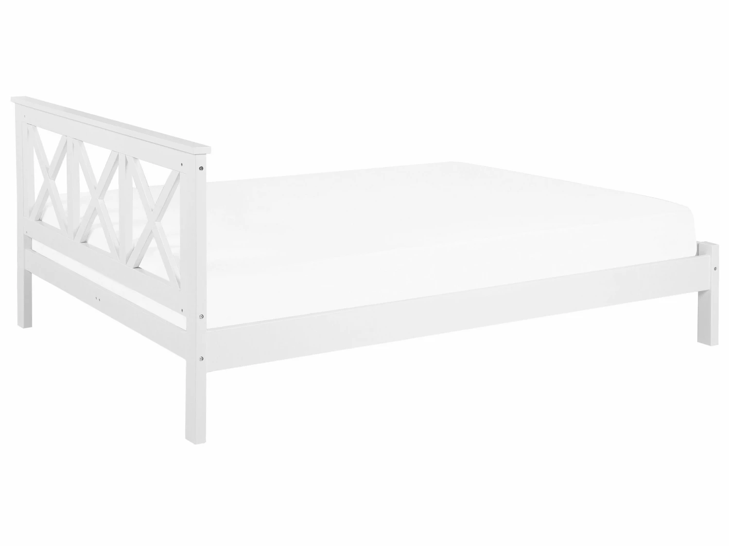 Wooden Bed White TANNAY Various Sizes - Image 4