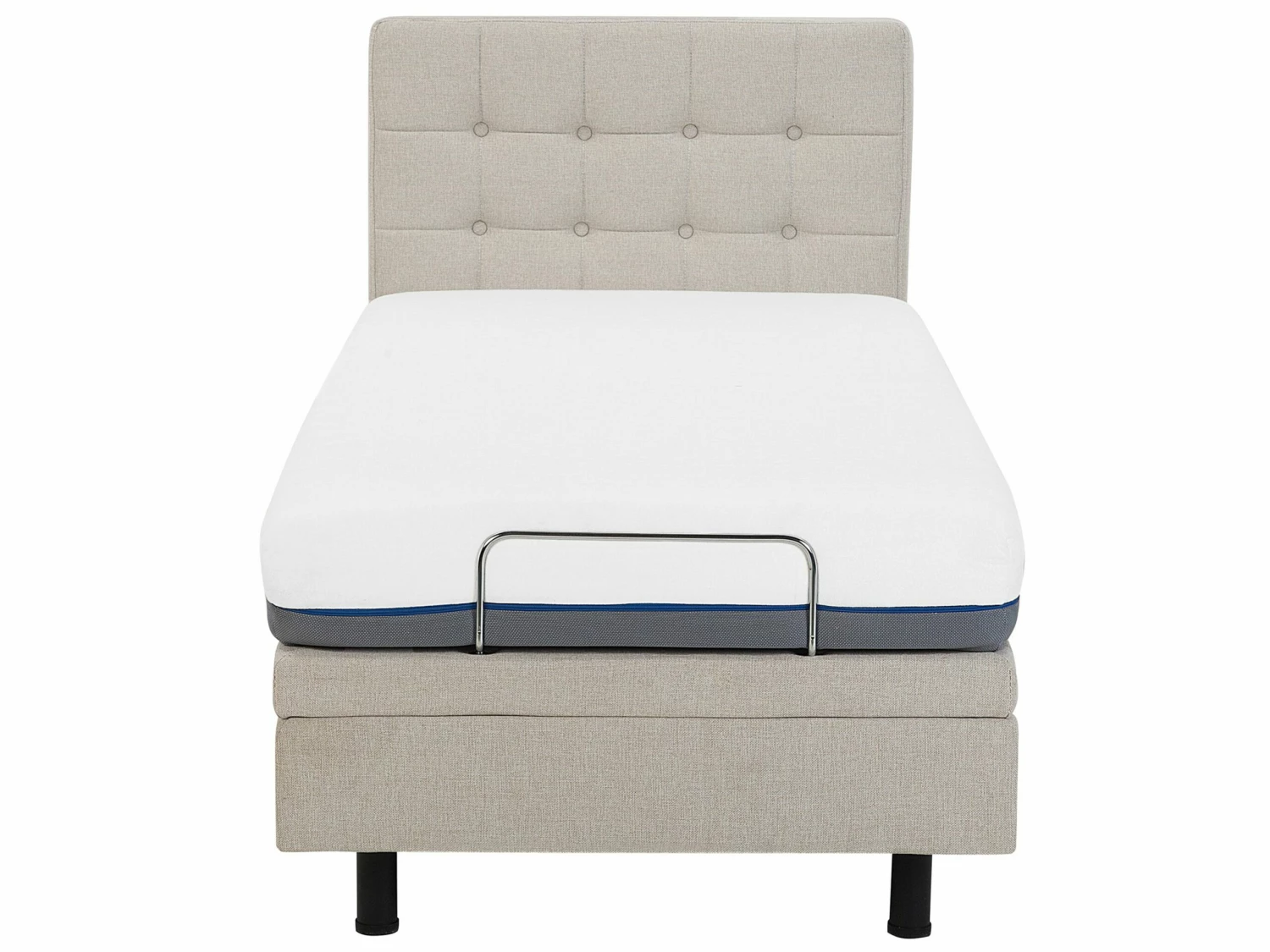Fabric EU Single Adjustable Bed Beige DUKE 5 Fabric EU Single Adjustable Bed Beige DUKE - Image 5