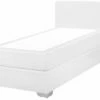 Faux Leather EU Single Size Divan Bed White PRESIDENT