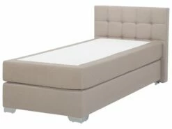 Fabric EU Single Size Divan Bed Beige ADMIRAL
