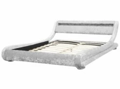 Velvet EU Bed With LED Silver AVIGNON Various Sizes -Cheap Bed Linings Store undef src sa picid 734793 type whitesh image