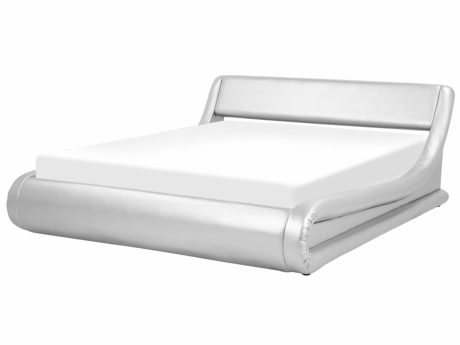 Faux Leather Ottoman Bed Silver AVIGNON Various Sizes - Image 4