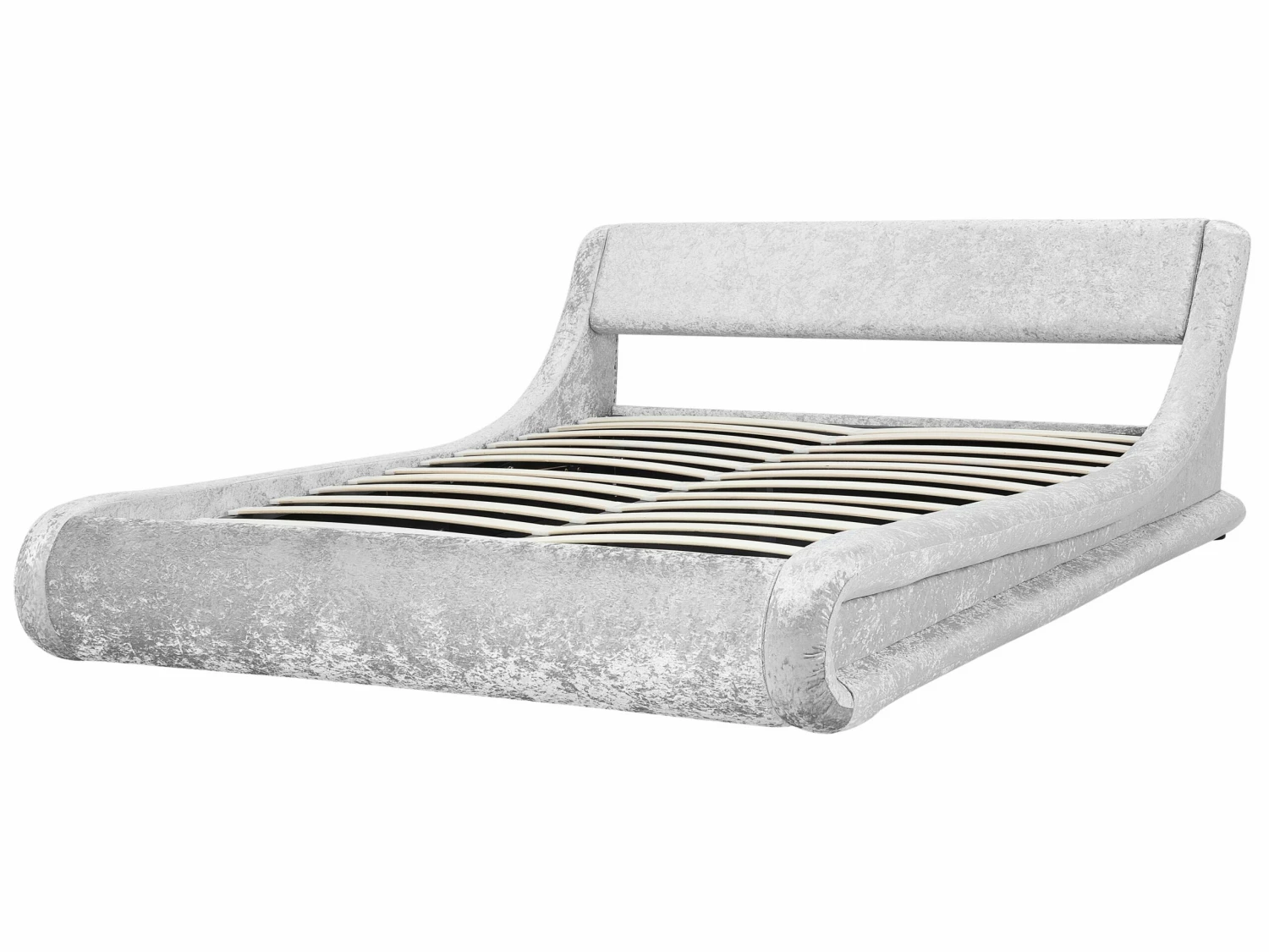 Velvet Bed With Storage Silver AVIGNON Various Sizes 5 Velvet Bed With Storage Silver AVIGNON Various Sizes - Image 5