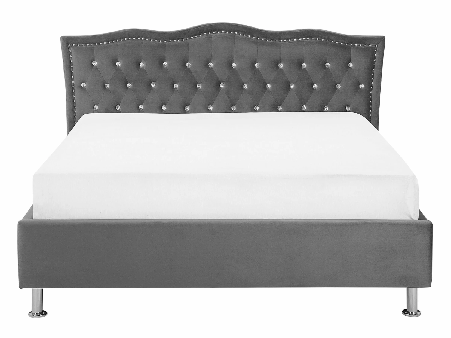 Velvet Ottoman Bed Dark Grey METZ Various Sizes 6 Velvet Ottoman Bed Dark Grey METZ Various Sizes - Image 6