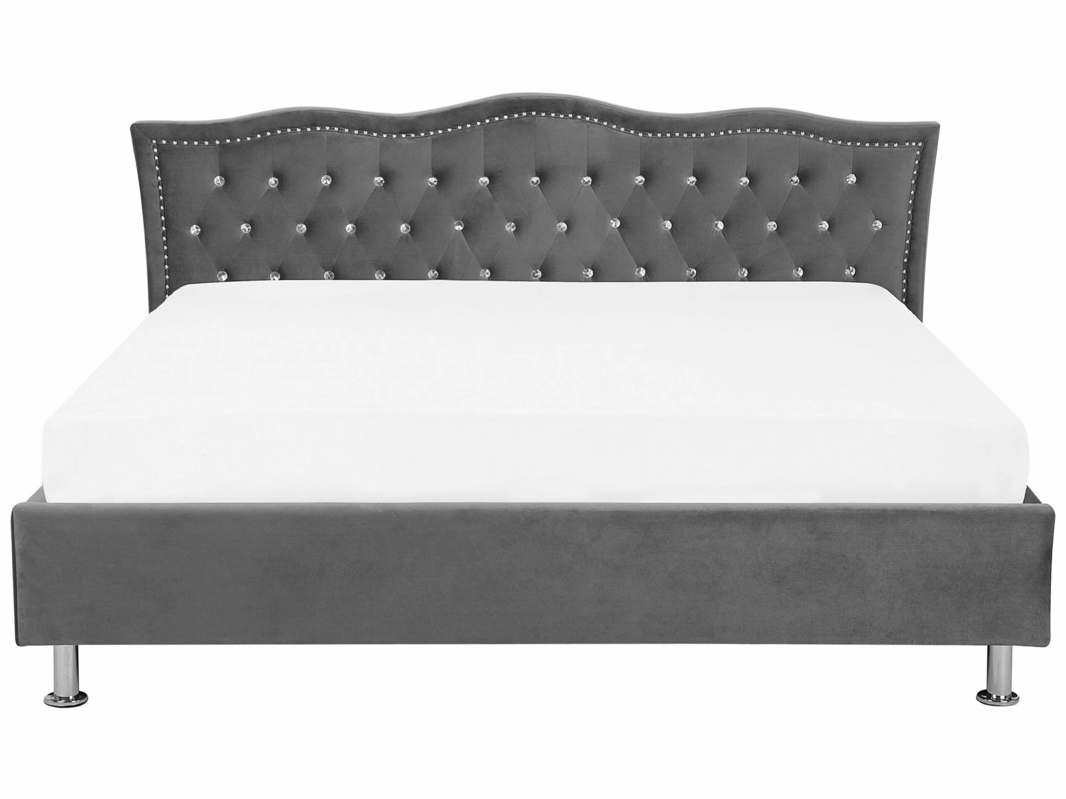 Velvet Bed Dark Grey METZ Various Sizes - Image 3