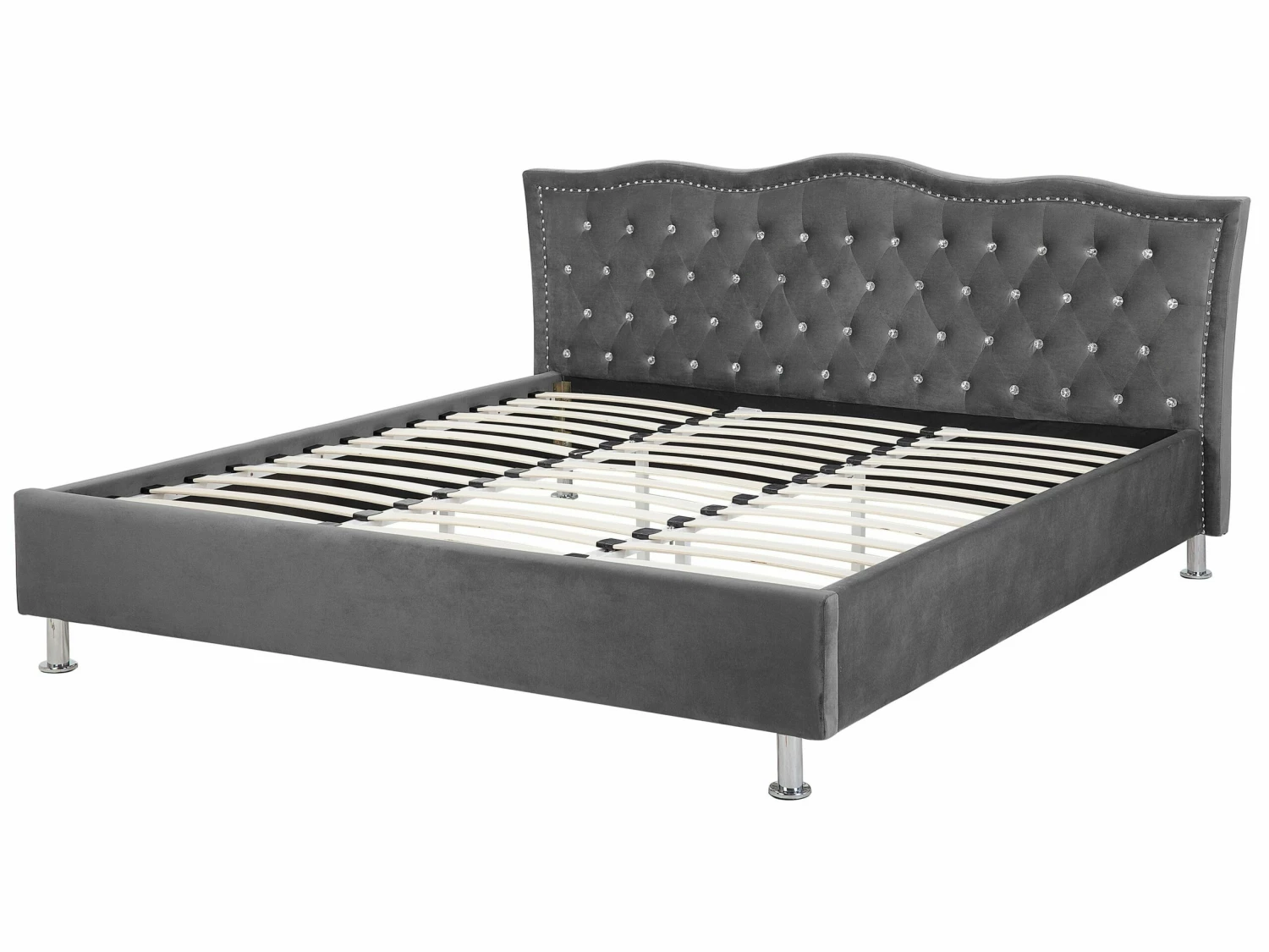 Velvet Bed Dark Grey METZ Various Sizes - Image 5
