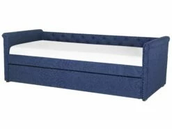 Fabric EU Single Trundle Bed Blue LIBOURNE -Cheap Bed Linings Store undef src sa picid 737119 type whitesh image