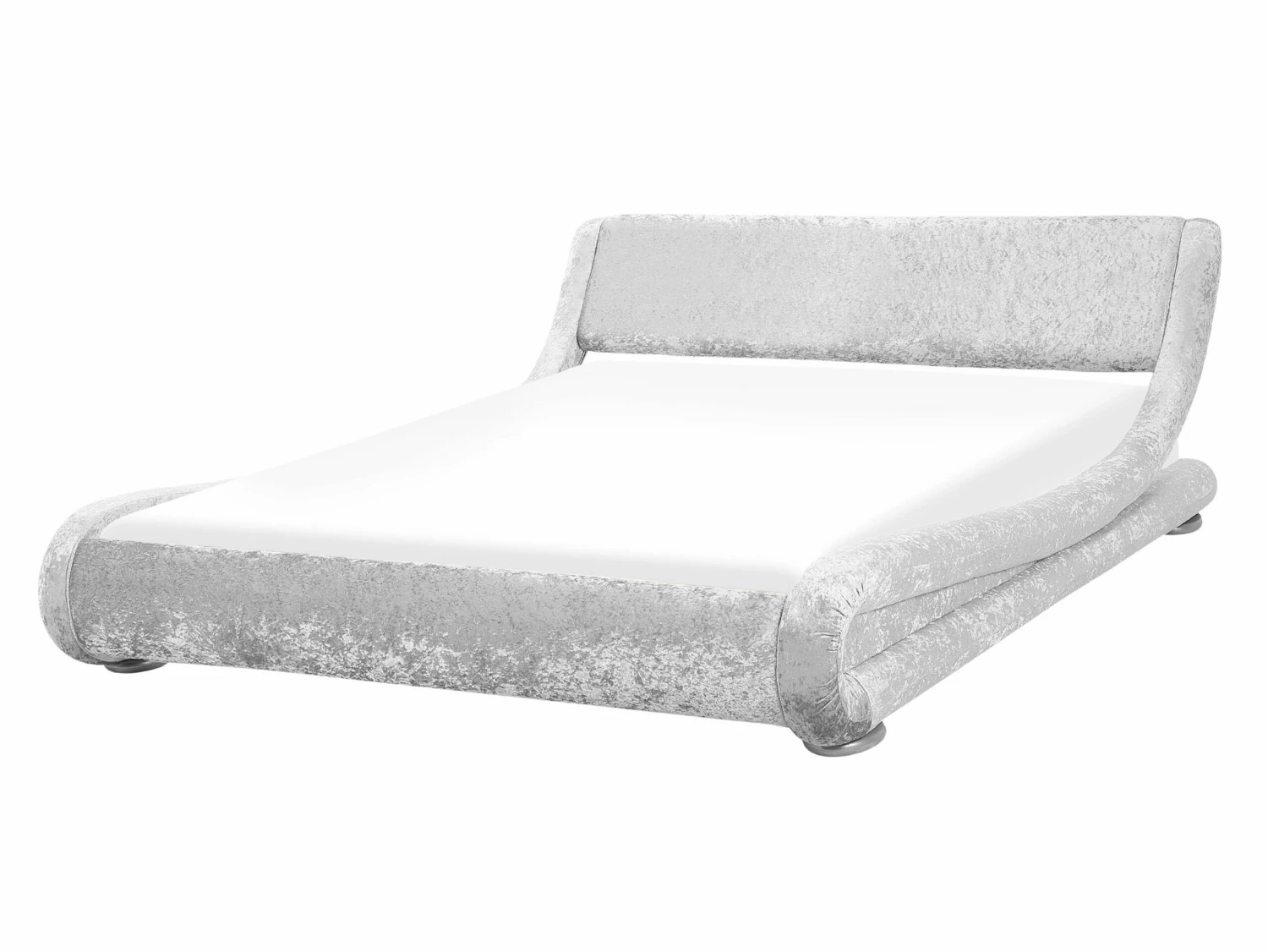 Velvet Waterbed Silver AVIGNON Various Sizes
