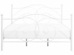 Metal Bed White DINARD Various Sizes -Cheap Bed Linings Store undef src sa picid 740789 type whitesh image